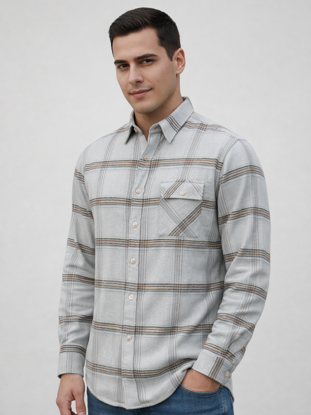 Causal Checked Shirt