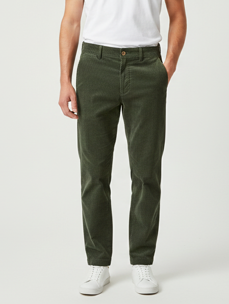 Regular Fit Corduroy Trouser TRS-RGL-GRN-32-001