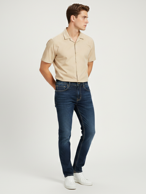 Slim Fit Blue Denim Jeans - Image 2