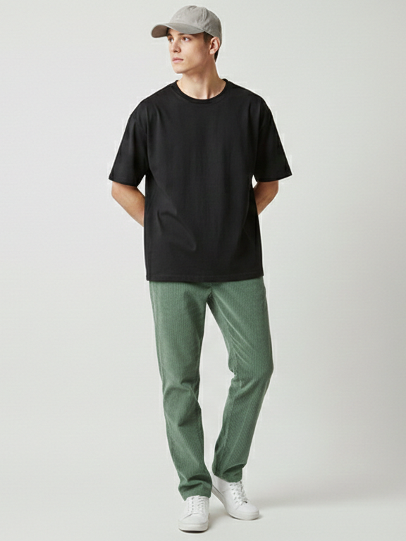 Regular Fit Corduroy Trouser TRS-RGL-BLU-32-004 - Image 2