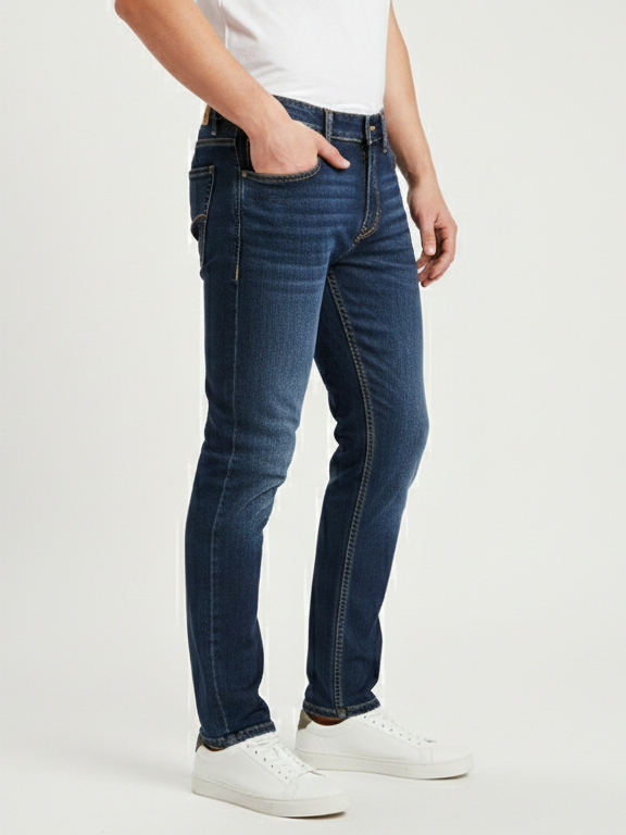 Slim Fit Blue Denim Jeans - Image 3
