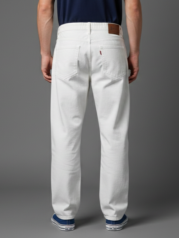 Baggy Fit White Jeans - Image 4