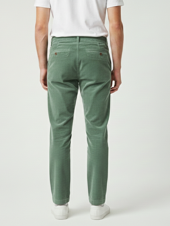 Regular Fit Corduroy Trouser TRS-RGL-OLV-32-004 - Image 4