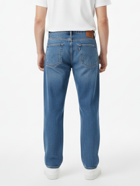 Baggy Fit Classic Navy Blue Jeans - Image 4