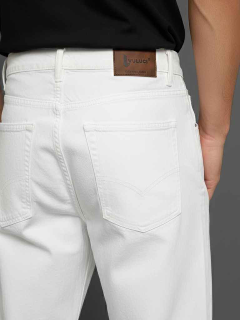 Baggy Fit White Jeans - Image 5