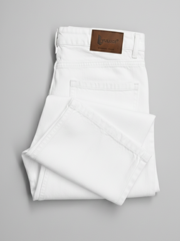 Baggy Fit White Jeans - Image 7